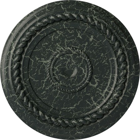Ekena Millwork Alexandria Rope Medallion (Canopies up to 4 5/8"), 19 5/8"OD x 1 1/2"P, Painted Turtle Crackle CM18ALPTC